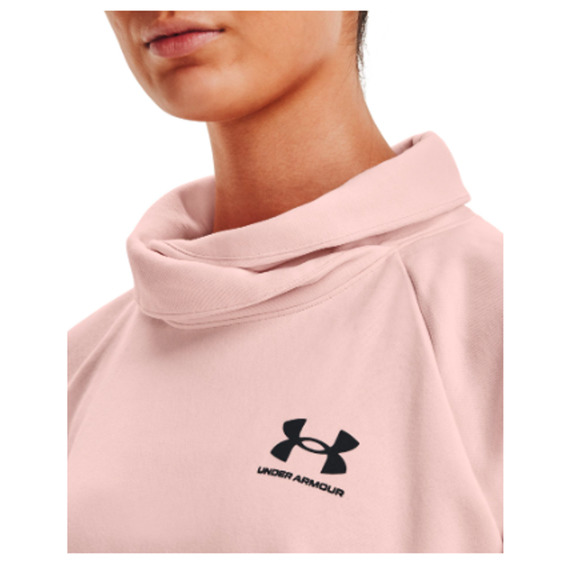 Under Armour Rival Fleece Wrap Neck Pullover S micro pink - Picture 7 of 7